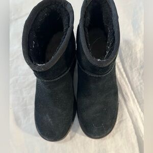 UGG black wedge boots, size 5